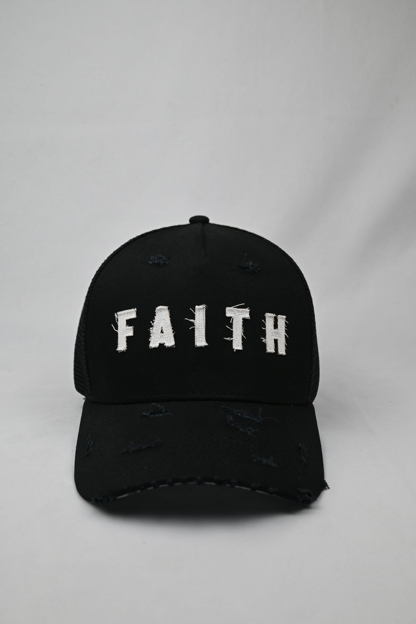 FAITH DISTRESSED TRUCKER HAT